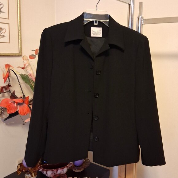Preowned Haggar Women's Black Lined Blazer Suit Jackets Size 10 - Picture 3 of 10